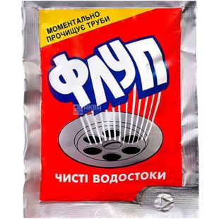 Флуп, 80 г, Средство для чистки сливных труб горячей воды