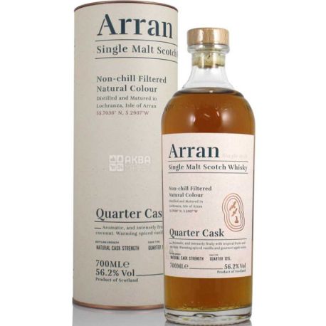 Arran, Quarter Cask, 0,7 л, Віскі односолодовий, витриманий, тубус