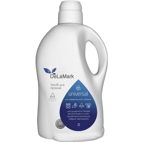 De La Mark Universal, 2 л, Де ла Марк Универсал, Жидкое средство для стирки, бесфосфатное, концентрат