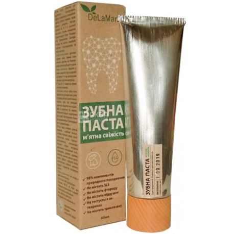 Delamark, 80 мл, Зубная паста гигиеническая, с ароматом мяты