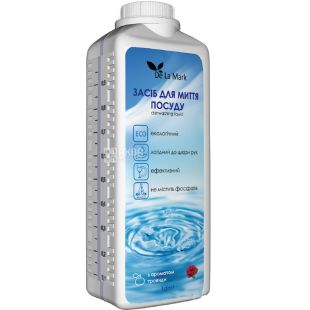 Delamark, 1 л, Средство для мытья посуды с эфирным маслом розы