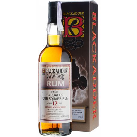 Blackadder, Barbados 4 Square Rum 12yo Raw Cask, 0.7 L, Rum, gift box