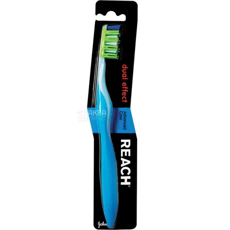 Reach, Dual Effect, Зубная щетка, мягкая, в ассортименте