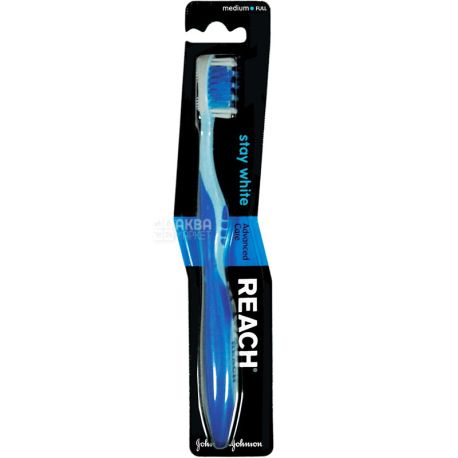 Reach, Stay White, Зубная щетка, средней жесткости, в ассортименте