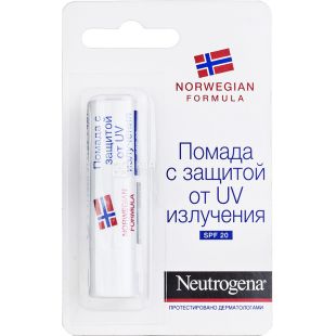 Neutrogena, SPF 20, 5 мл, Норвезька Формула, Помада гігієнічна із захистом від випромінювання