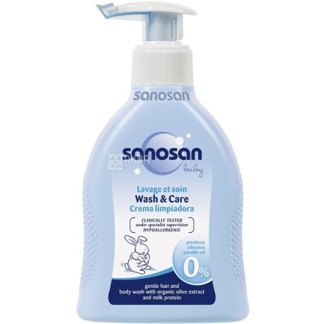 Sanosan Baby, 200 мл, Крем-гель для купания, детский, 0+