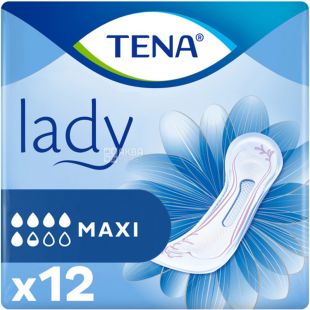 Tena Lady Maxi, 12 шт., Тена Леді Максі, Прокладки урологічні, 5 крапель