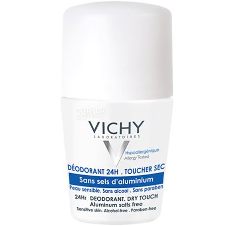 Vichy, Anti-Perspirant, 50 ml, Roll-On Deodorant For Sensitive Skin, 48 Hours