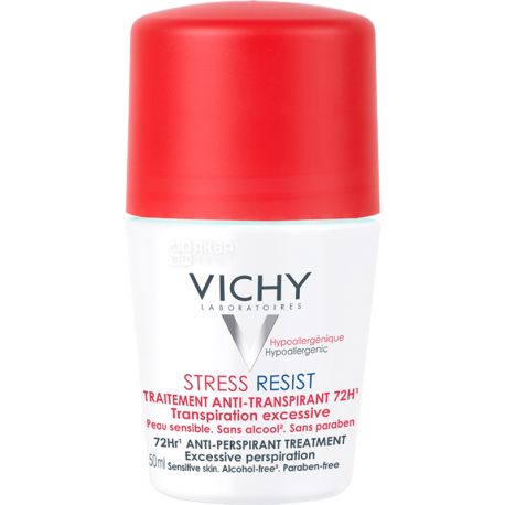 Vichy, Intensif, 50 мл, Антиперспирант шариковый, Интенсивная защита, 72 часа