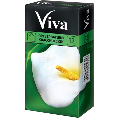 Viva, 12 шт., Вива, Презервативы Классические