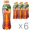 Fuzetea, Упаковка 6 шт по 1 л, Чай холодний, чорний, Персик і троянда