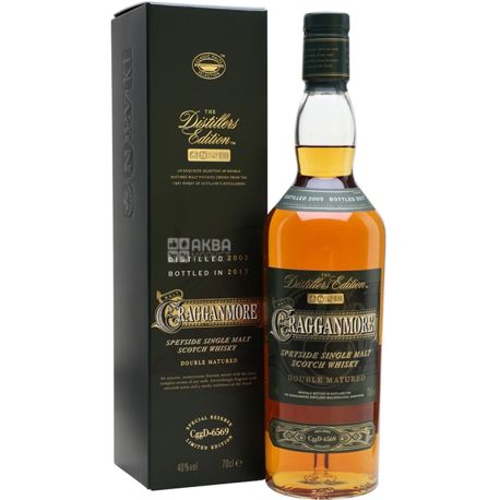 Cragganmore, Distillers Edition, 0,7 л, Виски односолодовый, подарочная упаковка 