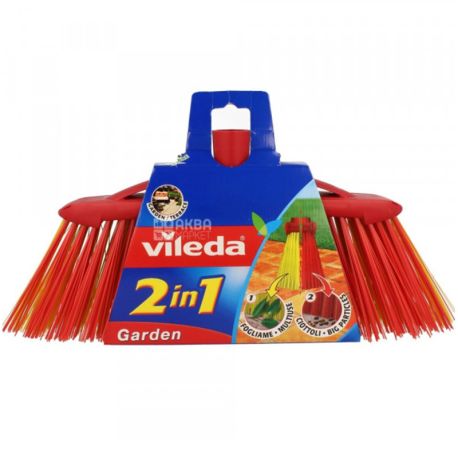 Vileda, Garden 2 in 1, 125х27 см, Щітка для прибирання на вулиці