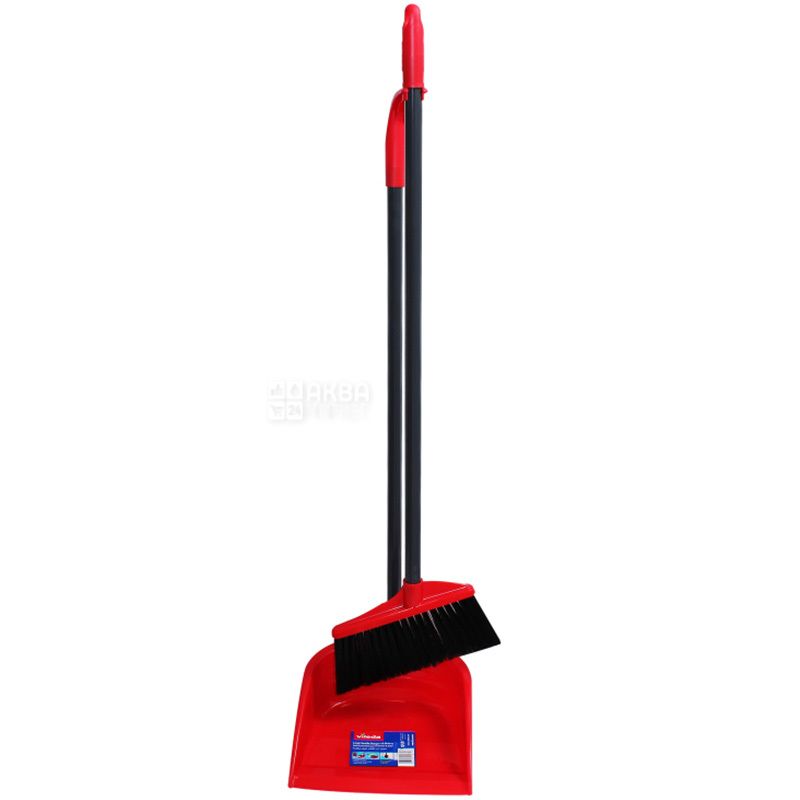 Vileda Dustpan Broom, Щетка с совком, с длинной ручкой Купить с