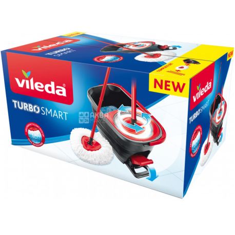 Vileda, Turbo Smart, Набір для прибирання, Швабра і відро з віджиманням