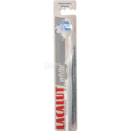 Lacalut, White, Medium toothbrush, white