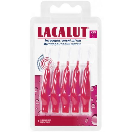 Lacalut, 5 шт., Щетки для межзубных промежутков, интердентальные, XXS, 1,7 мм