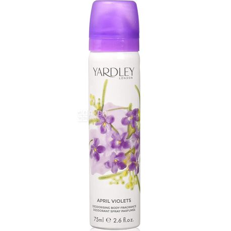 Yardley, April Violets, 75 мл, Дезодорант-спрей для жінок