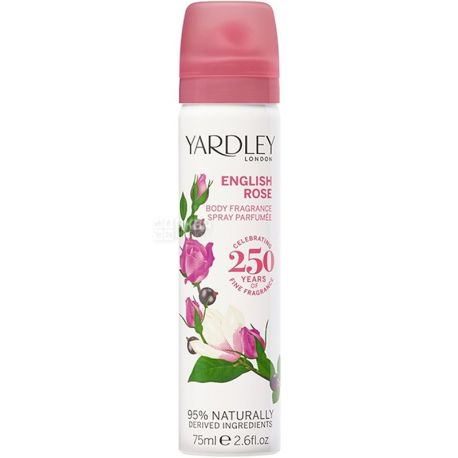Yardley, English Rose, 75 мл, Дезодорант-спрей для жінок