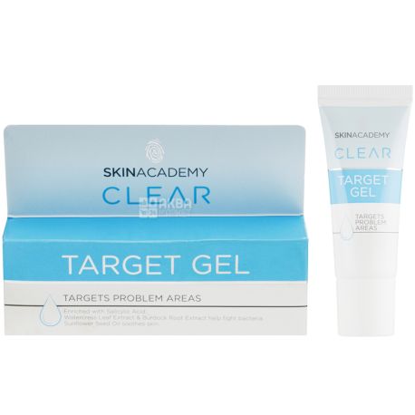 Skin Academy Target Gel, 25 мл, Локальный гель для лица, для проблемной кожи 