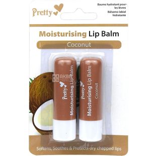 Pretty Moisturising Coconut, 2 шт. х 4,3 мл, Бальзам для губ с Кокосом