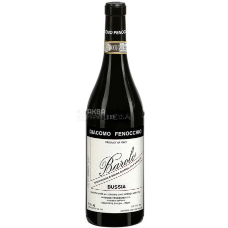 Giacomo Fenocchio Barolo Bussia, 0,75 л, Вино красное сухое