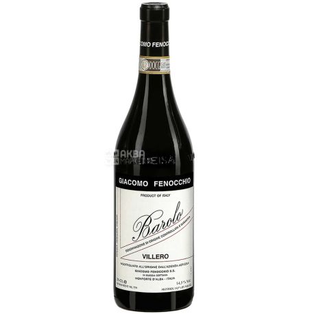 Giacomo Fenocchio Barolo Villero, 0,75 л, Вино червоне сухе