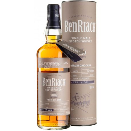 Benriach 9yo Virgin Oak, 0,7 л, Виски выдержанный, подарочная упаковка
