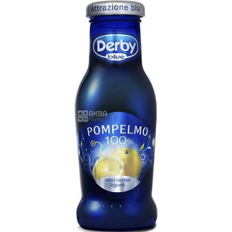 Derby Blue, 0,2 л, Сок натуральный, Грейпфрут, стекло