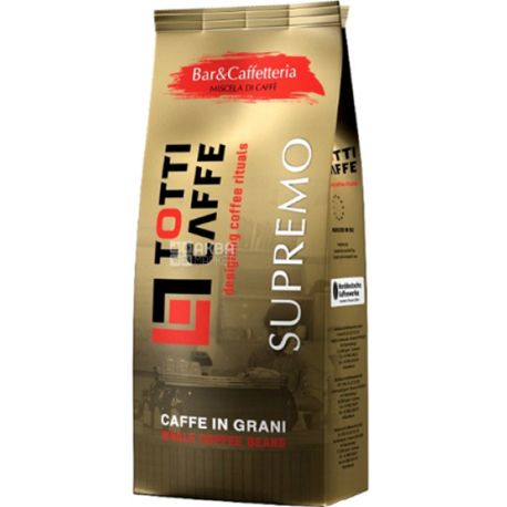 Totti Caffe, Supremo, 1 кг, Кава Тотті, середнього обсмаження, в зернах