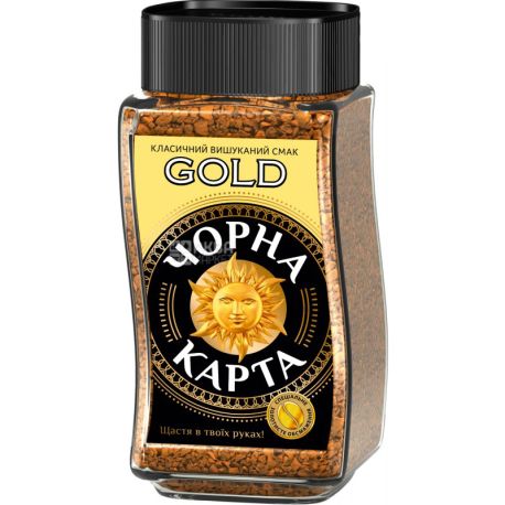 Черная карта, Gold, 95 г, Кофе растворимый, сублимированный