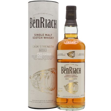 BenRiach Cask Strength Batch 2, 0,7 л, Виски односолодовый, подарочная упаковка