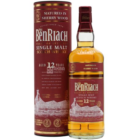 BenRiach Sherry 12yo, 0,7 л, Виски односолодовый, подарочная упаковка