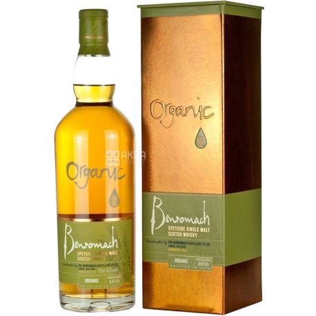 Benromach Organic, 0,7 л, Виски односолодовый, подарочная упаковка