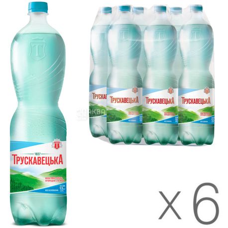 Трускавецкая Аква-Эко, 1,5 л, Упаковка 6 шт., Вода минеральная негазированная, ПЭТ