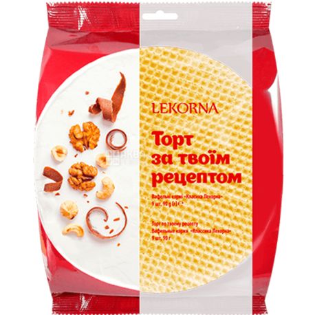 Lekorna, Классика Лекорна, 90 г, Коржи вафельные для торта