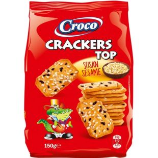 Croco, Crackers Top, 150 г, Крекер із кунжутом Кроко