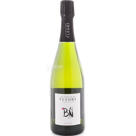 Champagne Fleury Blanc de Noirs Brut, 0,75 л, Вино ігристе біле, брют