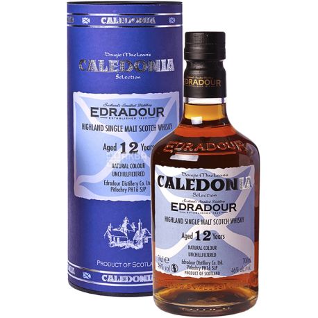 Edradour Caledonia 12yo, 0,7 л, Виски односолодовый, подарочная упаковка