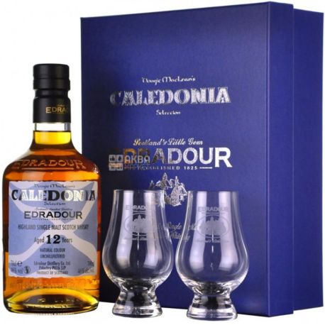 Edradour Caledonia 12yo, 0,7 л, Віскі односолодовий + 2 келихи