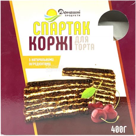 Homemade Products, Spartak, 400 g, Cake layers, with natural ingredients