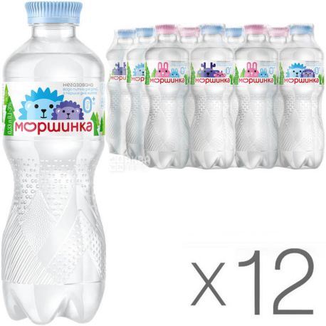 Моршинка, 0,33 л, Упаковка 12 шт., Вода детская негазированная, с первых дней жизни, ПЭТ