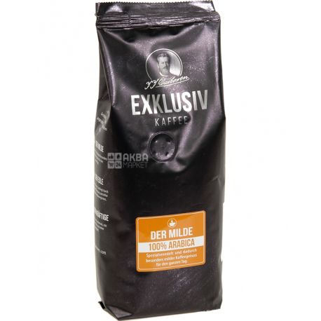 J.J.Darboven, Exklusiv Kaffee der Milde, 250 г, Кофе Дарбовен средней обжарки, в зернах