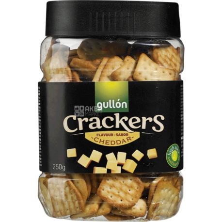 Gullon, Crackers Cheddar, 250 г, Крекер, з сиром Чеддар