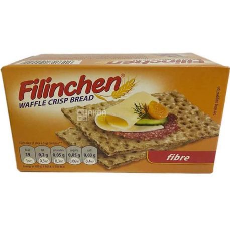 Filinchen Fibre, 75 г, Хлібці хрусткі, з клітковиною