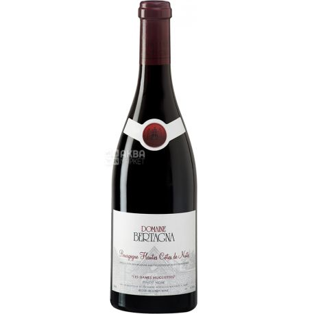 Domaine Bertagna, Bourgogne Hautes Cotes de Nuits Les Dames Huguettes, 0,75 л, Вино червоне сухе