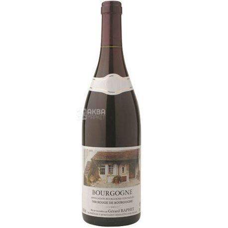Gerard Raphet, Bourgogne, 0,75 л, Вино червоне сухе