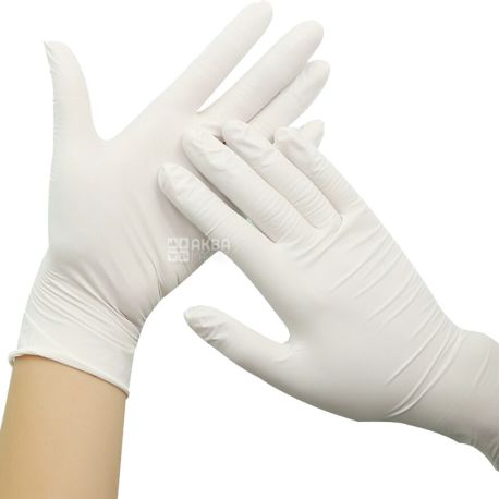 Mercator Medical, Dermagel Coated, 100 pcs, Latex gloves, non-sterile, powder-free, size S