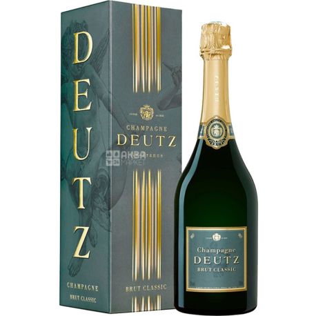 Deutz, Brut Classic, 0,75 л, Вино біле ігристе, брют, подарункова упаковка