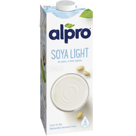 Alpro, Soya light, 1 л, Алпро, Лайт, Соевое молоко, витаминизированное